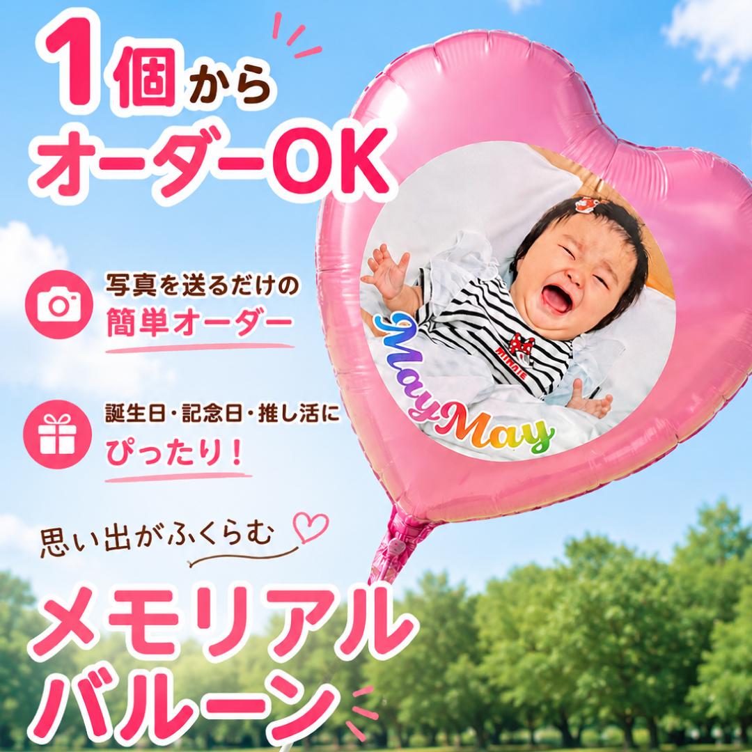 メモリアルバルーン　写真で作る記念バルーン　誕生日・記念日・パーティー・七五三・SNS映え | 2枚目